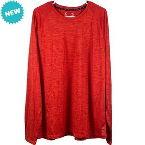 Xersion Train Men's XL EverAir Long Sleeve Tee Red Heather NWT